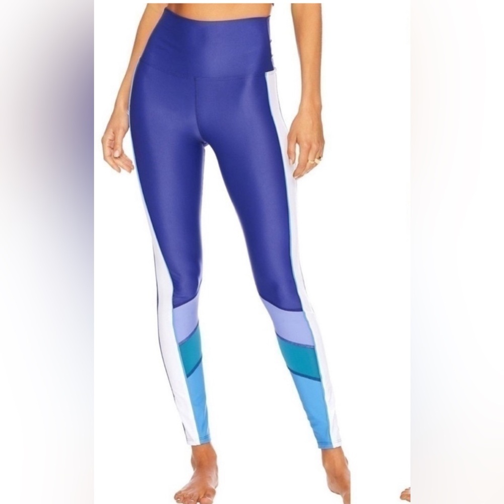 BEACH RIOT Bailey Blue Colorblock Leggings Women’s Size XS